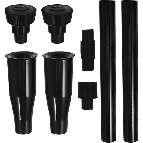 Buses de fontaine, accessoires pour pompe de bassin, 8 pièces en plastique noir (1/5)