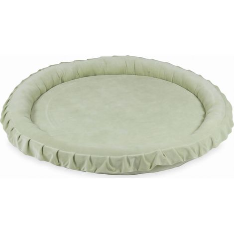 Colchoneta nido infantil de 120 cm, terciopelo suave, color menta claro