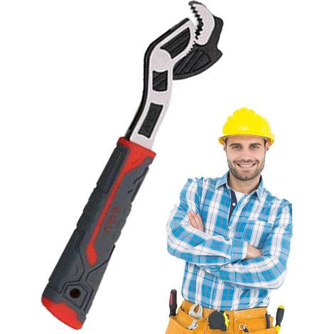 Clé à tuyau robuste, clé à tuyau réglable, clé de plomberie clé à pipe polyvalente, outils de garage à domicile, clé à tuyau d'atelier, clé à ressort, clé à tuyau pour plomberie (1/5)
