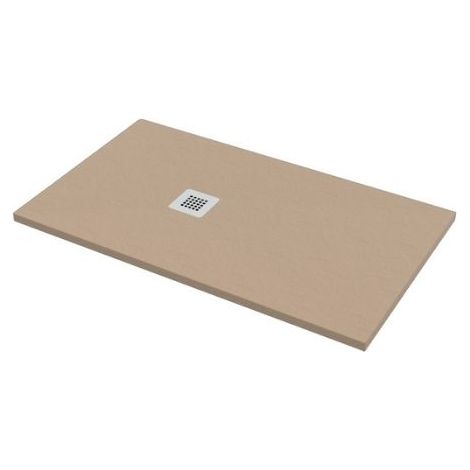 Piatto doccia 75x120 h.2,8 in marmo resina effetto pietra sabbia (1/5)