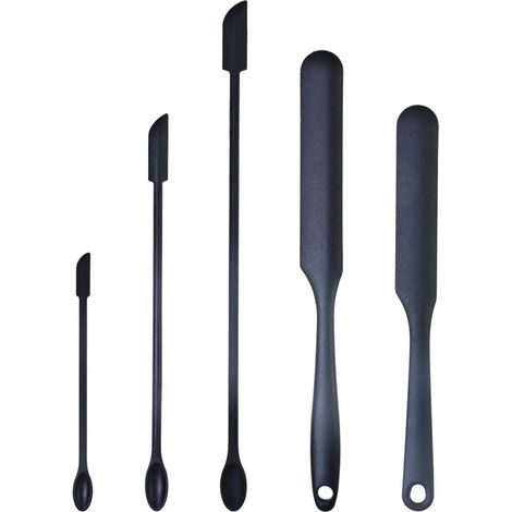 Lot de 5 spatules en silicone pour cuisine et cosmétiques, flexibles et hygiéniques