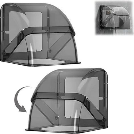 Cache-prises anti-pluie - Lot de 2 - 100 × 100 × 93 mm - Résistant aux éclaboussures et aux UV - Protection pour prises extérieures (1/5)