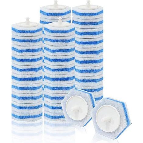 50 verbesserte Toiletten-Nachfüllpackungen für Einweg-Toilettenköpfe zur Reinigung von Toiletten und Badezimmern (1/4)