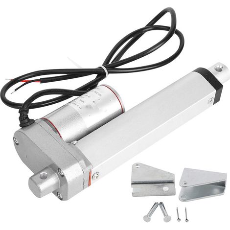 Vérin électrique linéaire 12V DC 300N course 100mm moteur multifonction IP45 pour automatisation, actionneur télescopique 30mm/s, dispositif de levage compact (1/5)