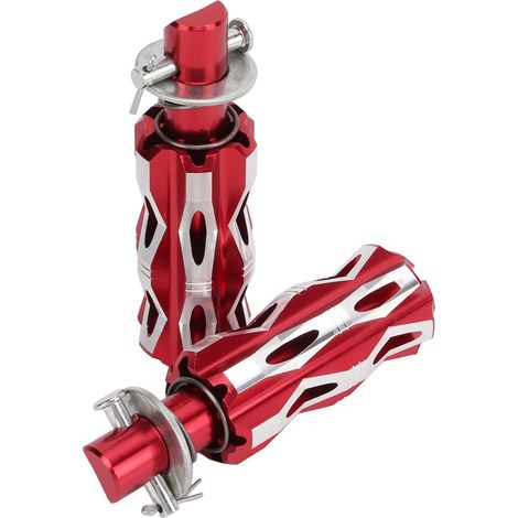 Repose-pieds arrière CNC pour moto, pédales en alliage d'aluminium, cale-pieds réglables rouges, accessoires de rechange pour motard (1/5)