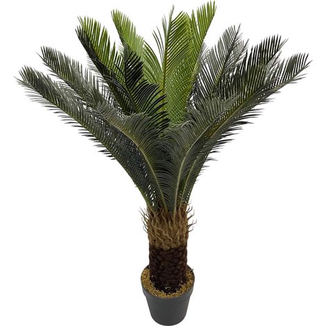 Pianta artificiale Cycas Rebecca Mobili Siyar 90x35x35 Polietilene Polietilene Verde Marrone (1/5)