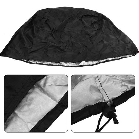 Telo di copertura per spazzaneve – impermeabile, antipioggia, antipolvere – nero – dimensioni 109x81x89/127 cm – per esterni