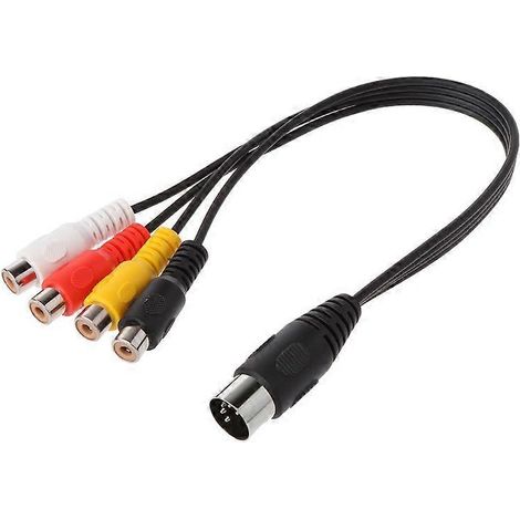 30 cm langes Audiokabel mit 5-poligem DIN-Stecker (männlich) auf 4 Cinch-Buchsen (weiblich)