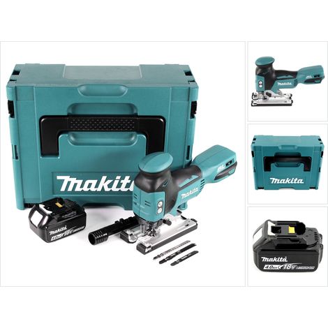 Makita DJV 181 M1J seghetto alternativo a batteria 18V brushless + 1x batteria 4,0Ah + Makpac - senza caricabatterie