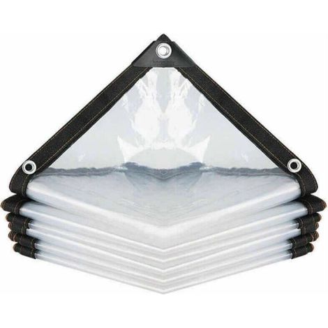 Bâche Transparente imperméable avec œillets 1.5 x 1.5 m Film antigel pour Plantes Fleurs succulentes Film d'isolation Contre Le Froid pour Jardin et Serre Fermes Pluie