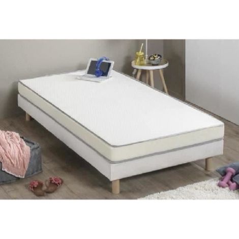 Matelas mousse 90 x 190 - Confort ferme - Epaisseur 10 cm - Fabrication europeenne - FINLANDEK Huopa (1/5)
