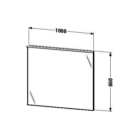 Miroir DuravitX-LARGEavec éclairage 860x1000x105mm blanc mat