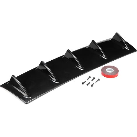 Aileron de pare-chocs arrière universel, déflecteur aileron de requin, diffuseur de lèvre à 5 dents (1/5)