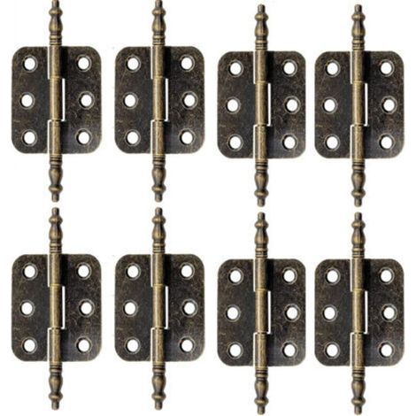 8 PCS Charnière Laiton Antique avec Vis Charnière Plate Vintage 70 35mm Charniere Porte Placard Vintage Charnières Pliantes en Bronze Charnière Meuble Ancien pour Boite à Bijoux, Armoire (1/4)