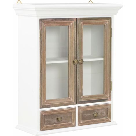 Armoire murale Blanc 49 x 22 x 59 cm Bois massif (1/5)