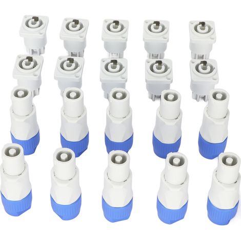 Connecteurs mâles et femelles à 3 broches 250 V 20 A, prêt à l'emploi, pour l'alimentation des haut-parleurs de projecteurs Beam Light et de projecteurs de scène. (1/5)