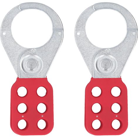 Tag étiquette de lock-out Hasp Sénalition Tag Out Hasp Industrial 6 Trou Galvanisé Arecheur haute épaisseur pour maintenance multi-personne dans les usines chimiques Fabrication (1/5)