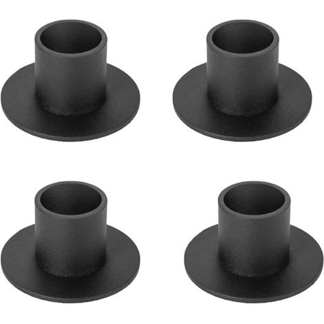 Juego de 4 portavelas retro, negro mate, diseño moderno y sencillo, compatibles con la mayoría de portavelas estándar o velas cónicas. (1/5)