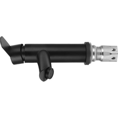 Robinet d'eau chaude et froide G1/2 en acier inoxydable noir, pour lavabo de salle de bain ou comptoir.