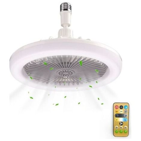 Fishtec – Ventilateur de plafond lumineux télécommandé – 72 LEDs – 3 vitesses – Minuterie 1/2/4h – Intensité et couleur réglables – Moteur puissant (1/5)