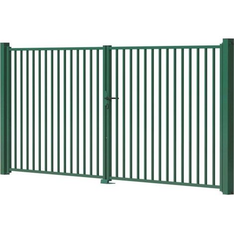 Portail Battant Barreaudé SECUR18-B2020 L3000 x H1750 Vert RAL6005