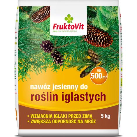 Fertilizante de otoño para coníferas Fruktovit granulado 5 kg 1 unidad.