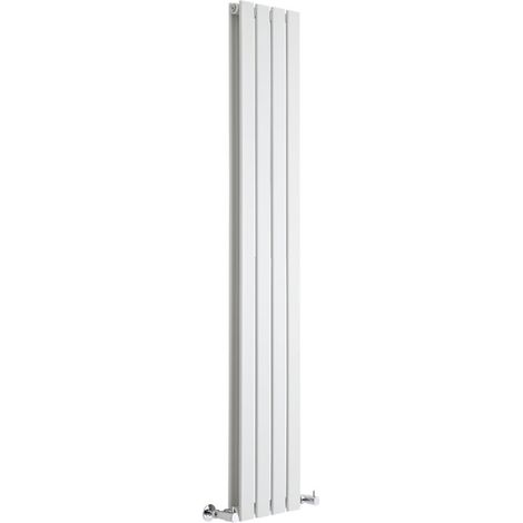Milano Alpha White Vertical Column Double Flat Panel Radiator - 1600mm x 280mm (1/5)