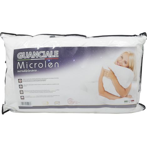 Guanciale Cuscino Letto 50x80cm Anallergico Traspirante Confortevole Microlen (1/4)