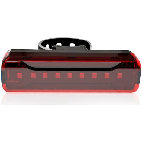 Fanale posteriore ricaricabile tramite USB per e-bike e mountain bike, batteria da 2600 mAh, 12 modalità di illuminazione, lunga durata della batteria. - Crezuo
