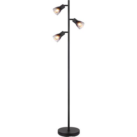 Globo - tischlampe - SATELLA - schwarz - glas - leselampe - E14 -