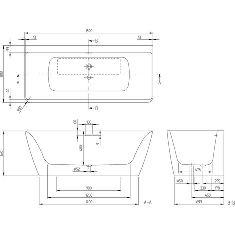 Villeroy & Boch 180SBW9CR00TV01 VWBW Subway 3.0 UBQ180SBW9CR00TV