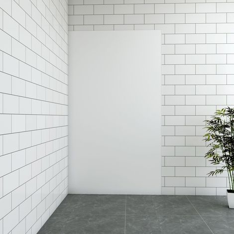 Panneau Mural pour Douche en Aluminium avec les Profiles, Blanc 90 x 210 cm - Habillage Mural Étanche pour Salle de Bain, Installation Rapide