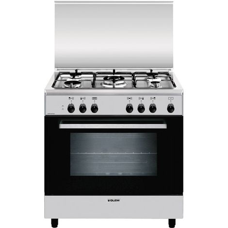 Glem Gas A855EI cucina Elettrico Nero, Acciaio inossidabile A (1/5)