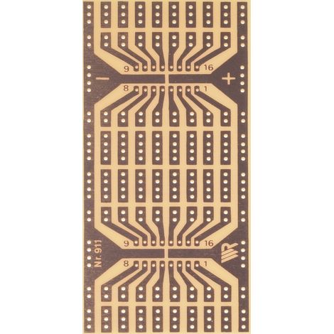 Rademacher WR-Typ 911 Experimentierplatine Hartpapier (L x B) 110 mm x 80 mm 35 µm Rastermaß 2.54 m