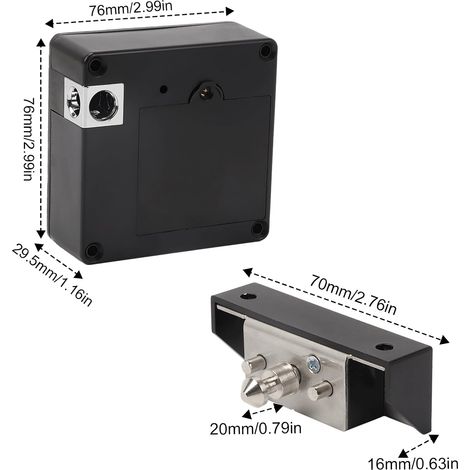 Serrure intelligente pour tiroir, serrure biométrique intelligente pour armoire, serrure électronique pour armoire avec application NFC, serrures dissimulées pour armoire, tiroir, compartiments verrou (1/4)