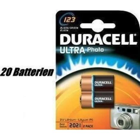Pila foto litio duracell 123A 3 0 volt 1400 mAh