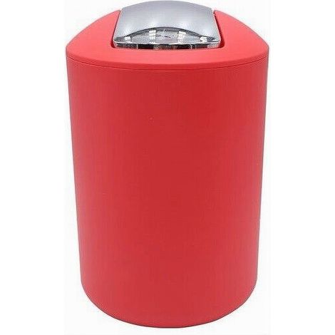 Pattumiera Cestino Secchio Rifiuti Gettacarte Accessorio Da Bagno Rosso 69946 (1/3)