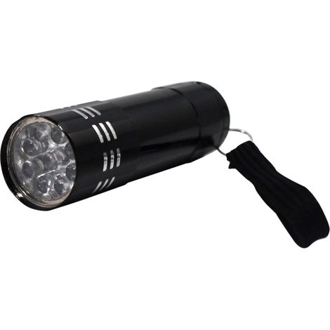 Mini tragbare schwarze LED-Taschenlampe mit Kabel, UV-Taschenlampe (1/5)