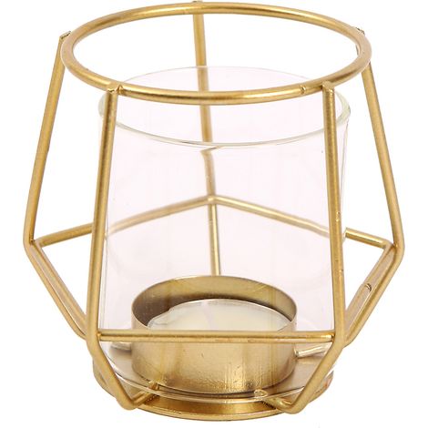 Support Pour Bougie Tealight - Porte-Bougie En Fil Métallique En Fer - Décoration Intérieure Salon Salle À Manger - Lot De 1 (1/5)