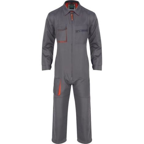 (XXXL-Grau) Herren-Overall mit mehreren Taschen und Reißverschluss, Arbeitskleidung für Techniker, Größen S-4XL, Grau - YONGHS Grau