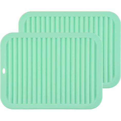 lot De 2 Tapis De Table En Silicone Pour Tapis Chaud (vert), Tapis Sec Polyvalent Antidrapant, Flexible, Durable, Rsistant La Chaleur. (1/5)