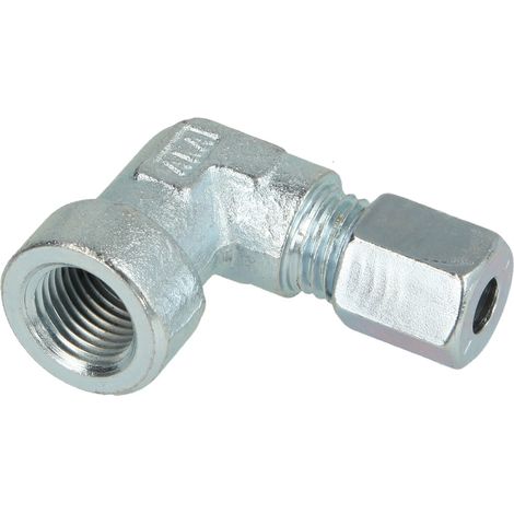 Raccord à visser 1/4'' x 6 mm coudé femelle