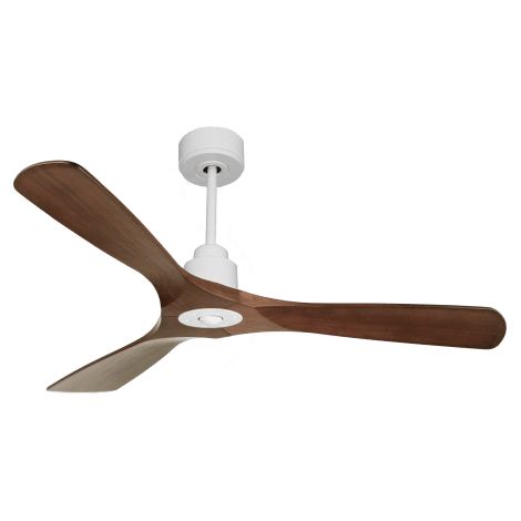 Tenerife Ring - Super destratificateur et ventilateur DC 132 cm Blanc pales bois rouge sans Lumière 25 à 35 m² (1/5)