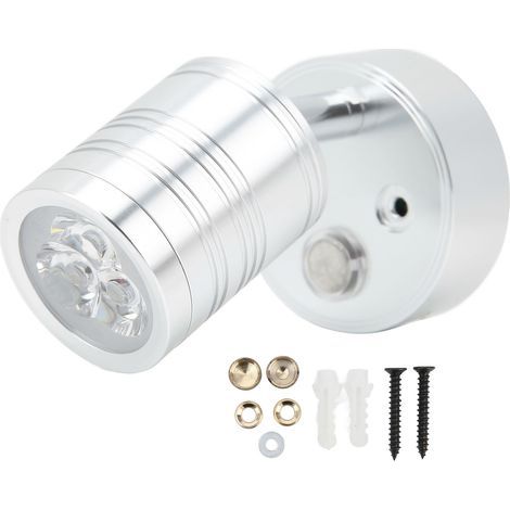 Lampe de lecture LED pour camping-car, lumière blanche chaude, variateur tactile, 12-30V, 3W, pour chambre à coucher, cabine, camion, remorque, bateau, Yacht (1/5)