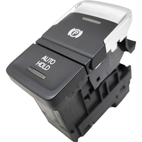 1 color: Black Material: Plastic Car electronic handbrake switch, parking switch button, P gear (stop) (1/4)