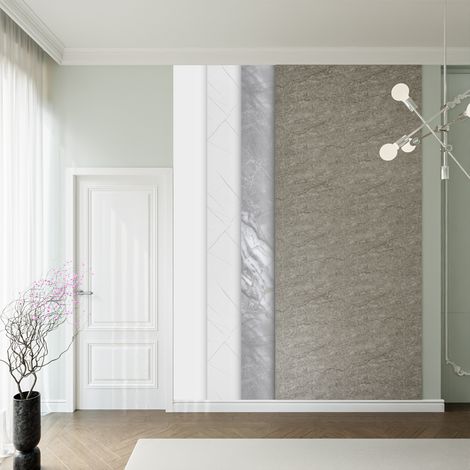 HEXIM Marmorplatten Optik 1-10 Stück 280x122cm Matt & Glänzend SPC Granit Fliesen Steine Paneele Wand: 7 Paneele, HMP03 - Matt (1/5)