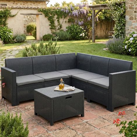 Set de Jardín - Salón Exterior Negro Antracita (1/5)