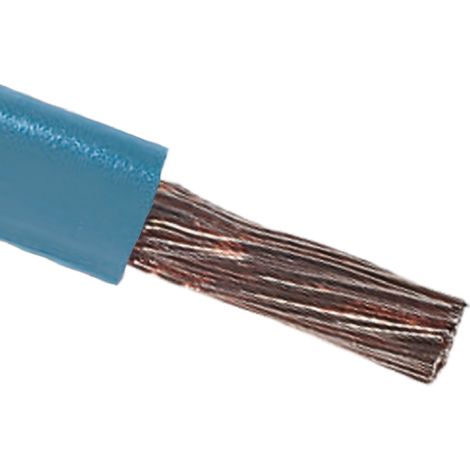Câble triple homologation RS PRO, Bleu Clair, Section 4 mm² 12 AWG, 1 kV, , Triple homologation Simple conducteur, PVC ( Prix pour Bobine de 100 Mètres )