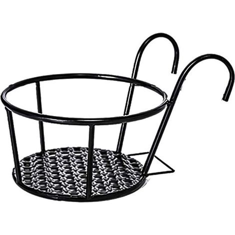 Support Pour Suspension Sur Rambarde - Support Pour Pot De Fleurs En Métal - Pour Balcon Jardin Clôture Terrasse - 1 Pièce (1/5)