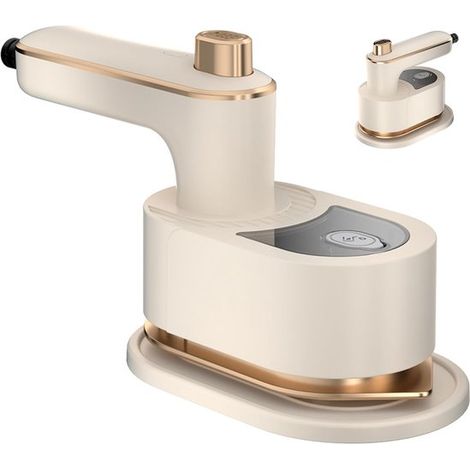 Plancha de viaje，mini plancha de vapor portátil，calentamiento rápido en 30 segundos，oficinas y uso doméstico (beige) (1/5)